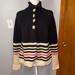 Sanctuary Black and Cream Striped Cardigan